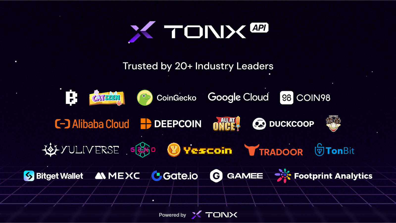 TONX API strategic partnerships announcement 2024 with industry leaders in blockchain